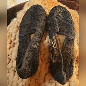👯‍♂️⭐GET 2 PAIR FOR $10!!⭐Joe Boxer Sheer Floral Lace Black/Comfort Insoles 7